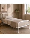 Letto singolo in metallo Genoa colore bianco