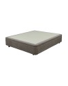 Letto matrimoniale Sommier con contenitore in tessuto taupe 162x192x39H – Praticità compatta