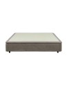 Letto matrimoniale Sommier con contenitore in tessuto taupe 162x192x39H – Praticità compatta