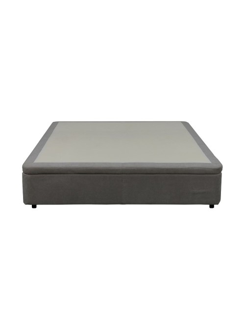 Letto matrimoniale Sommier con contenitore in tessuto grigio 162x192x39H – Praticità compatta