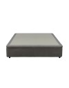Letto matrimoniale Sommier con contenitore in tessuto grigio 162x192x39H – Praticità compatta