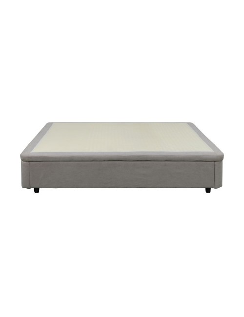 Letto matrimoniale Sommier con contenitore in tessuto grigio 162x192x39H – Praticità compatta