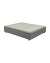 Letto matrimoniale Sommier con contenitore in tessuto grigio 162x192x39H – Praticità compatta