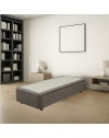 Letto singolo Sommier con contenitore in tessuto taupe 82x192x39H – Praticità compatta