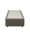 Letto singolo Sommier con contenitore in tessuto taupe 82x192x39H – Praticità compatta