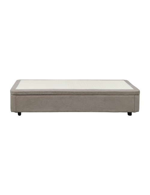 Letto singolo Sommier con contenitore in tessuto taupe 82x192x39H – Praticità compatta