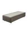 Letto singolo Sommier con contenitore in tessuto taupe 82x192x39H – Praticità compatta