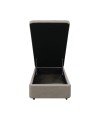 Letto singolo Sommier con contenitore in tessuto taupe 82x192x39H – Praticità compatta
