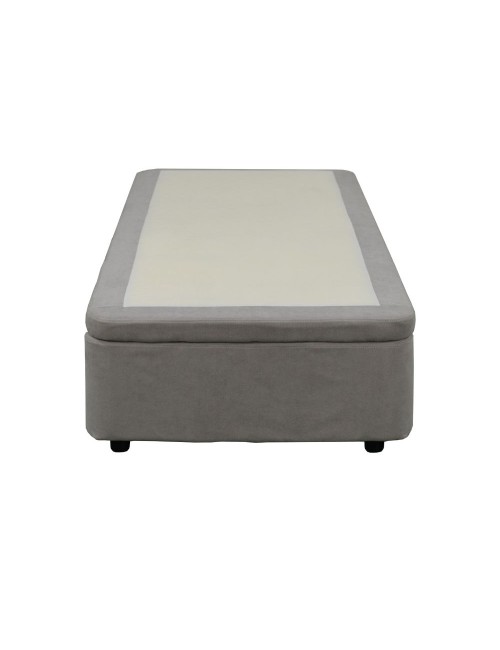 Letto singolo Sommier con contenitore in tessuto grigio 82x192x39H – Praticità compatta