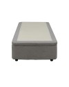 Letto singolo Sommier con contenitore in tessuto grigio 82x192x39H – Praticità compatta