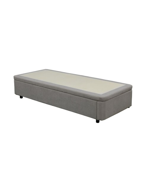 Letto singolo Sommier con contenitore in tessuto grigio 82x192x39H – Praticità compatta
