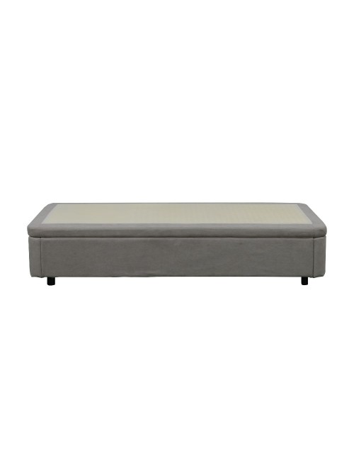 Letto singolo Sommier con contenitore in tessuto grigio 82x192x39H – Praticità compatta
