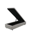 Letto singolo Sommier con contenitore in tessuto grigio 82x192x39H – Praticità compatta