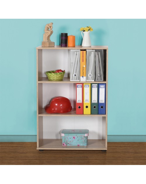 Libreria bassa con tre ripiani rkt330 colore rovere