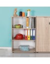 Libreria bassa con tre ripiani rkt330 colore rovere