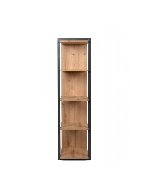 Libreria Rovere Quercia a Cubi con Profili Antracite Denver31