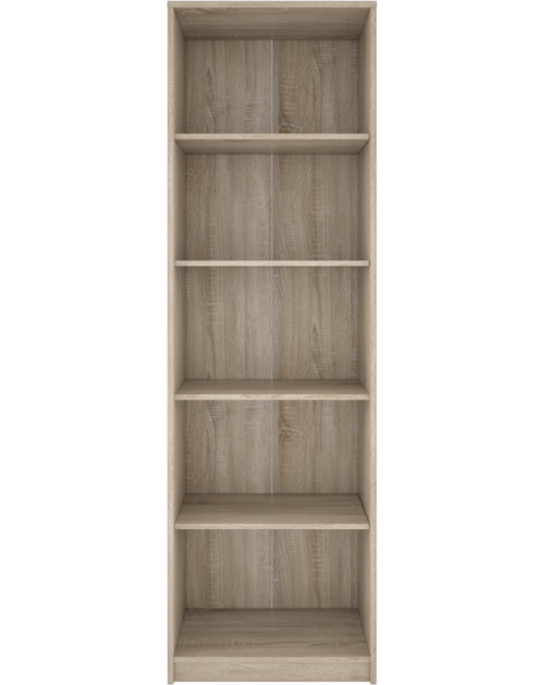 Libreria colore rovere 5 ripiani Nepo 60x34x197H