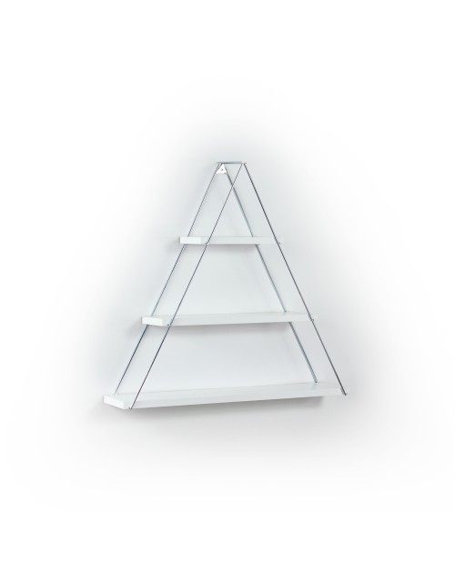 Mensola triangolare 3 ripiani Moset MT191003 colore bianco