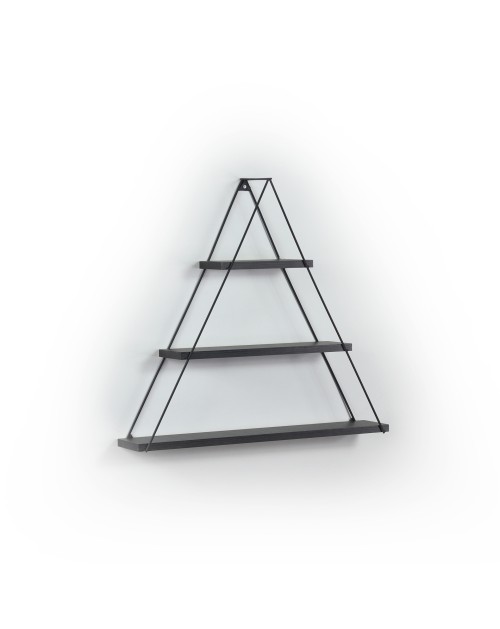 Mensola triangolare 3 ripiani Moset MT191005 colore nero