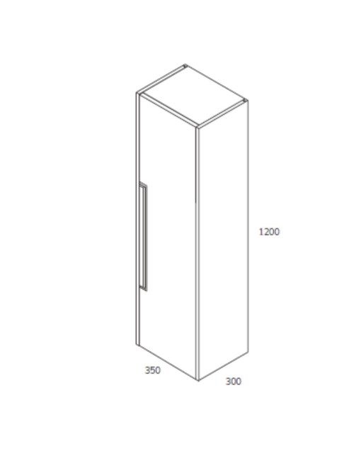 Colonna bagno sospesa Modular colore bianco 35x30x120H