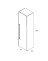 Colonna bagno sospesa Modular colore cashmere 35x30x120H