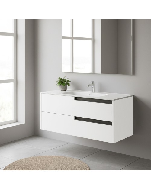 Mobile bagno sospeso Modular colore bianco opaco con cassetti 100x45x50H