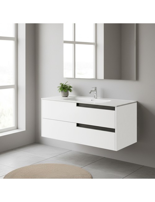 Mobile bagno sospeso Modular colore bianco opaco con cassetti 100x45x50H