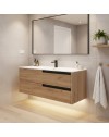Mobile bagno sospeso Modular colore rovere miele con cassetti 100x45x50H