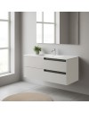 Mobile bagno sospeso Modular colore cashmere con cassetti 100x45x50H