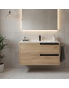 Mobile bagno sospeso Modular colore rovere miele con cassetti 80x45x50H