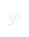Mobile bagno sospeso Modular colore rovere miele con cassetti 80x45x50H