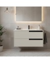 Mobile bagno sospeso Modular colore cashmere con cassetti 80x45x50H
