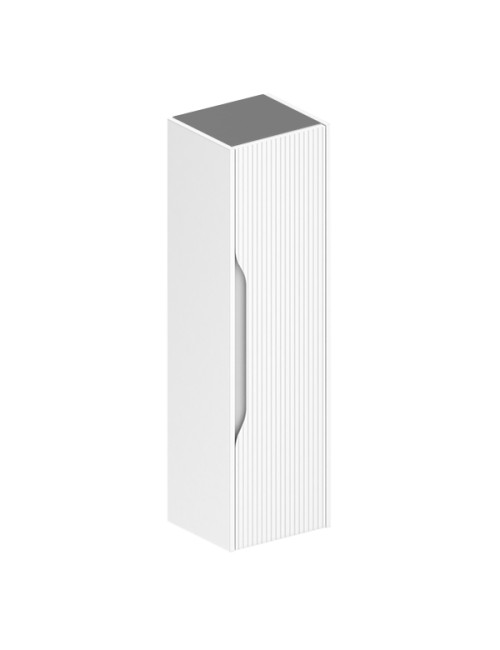 Colonna bagno sospesa Soho colore bianco opaco effetto cannettato 35x30x120H