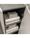 Colonna bagno sospesa Soho colore bianco opaco effetto cannettato 35x30x120H