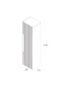 Colonna bagno sospesa Soho colore verde opaco effetto cannettato 35x30x120H