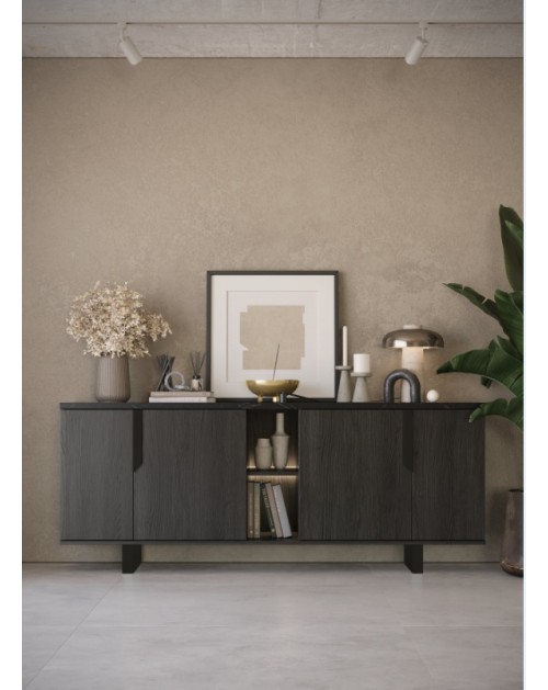 Madia 4 ante palissandro nero Zaira 205x49x83h
