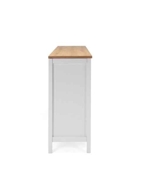 Madia Bergen51 bianco 4 ante e 3 cassetto e top artisan rovere 180 cm
