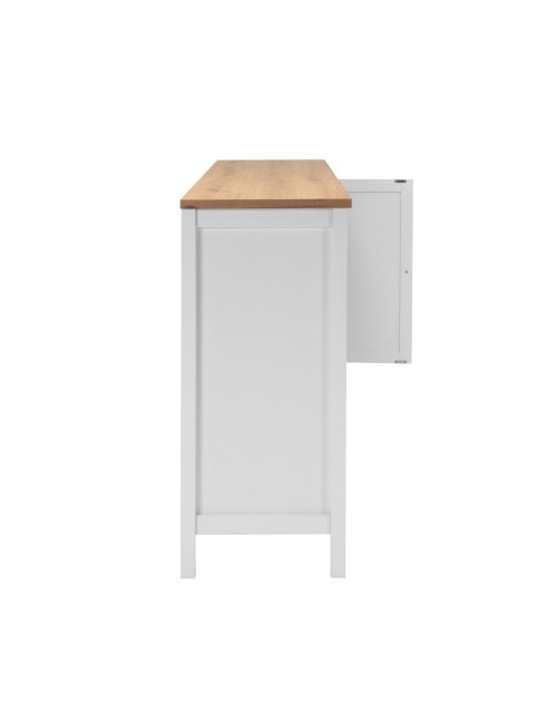 Madia Bergen51 bianco 4 ante e 3 cassetto e top artisan rovere 180 cm