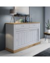 Madia colore pino bianco e rovere wotan 2 cassetti e 2 ante scorrevoli Anthony52 149,9x49,8x95,5Hn e anderson pine stile shabby