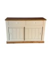 Madia colore pino bianco e rovere wotan 2 cassetti e 2 ante scorrevoli Anthony52 149,9x49,8x95,5Hn e anderson pine stile shabby