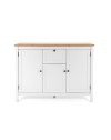 Madia Bergen57 bianco 3 ante e 1 cassetto e top artisan rovere 120 cm