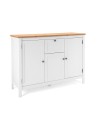 Madia Bergen57 bianco 3 ante e 1 cassetto e top artisan rovere 120 cm