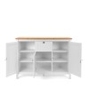 Madia Bergen57 bianco 3 ante e 1 cassetto e top artisan rovere 120 cm