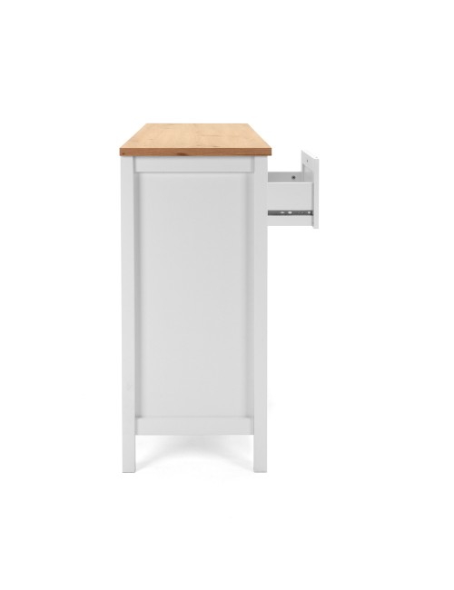Madia Bergen57 bianco 3 ante e 1 cassetto e top artisan rovere 120 cm