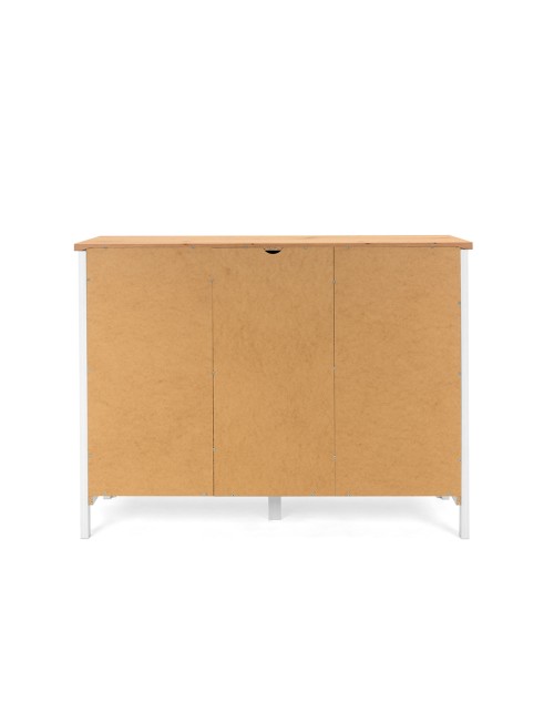 Madia Bergen57 bianco 3 ante e 1 cassetto e top artisan rovere 120 cm