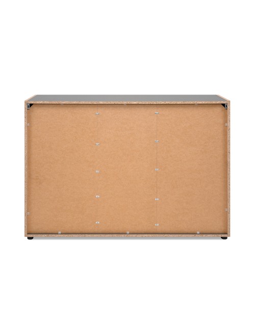 Madia Cento01B con 3 ante e 1 cassetto colore antracite con laterali in rovere artisan 125 cm