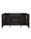 Madia Cento51A con 4 ante e 1 cassetto colore antracite con laterali in rovere artisan 162 cm