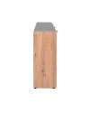 Madia Cento51A con 4 ante e 1 cassetto colore antracite con laterali in rovere artisan 162 cm