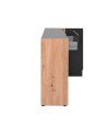 Madia Cento51A con 4 ante e 1 cassetto colore antracite con laterali in rovere artisan 162 cm