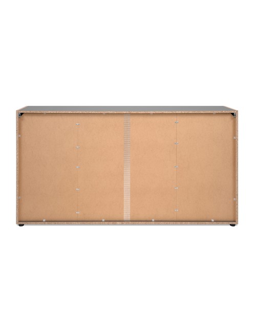 Madia Cento51A con 4 ante e 1 cassetto colore antracite con laterali in rovere artisan 162 cm